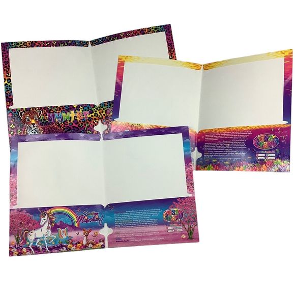 Lisa Frank Portfolio Folders Hunter Dancing Dolphins Rainbow Mischief Lot of 3 - Picture 3 of 10
